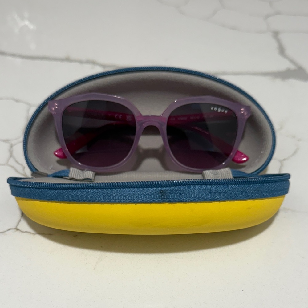 Vogue Lavender Sunglasses with Yellow Case